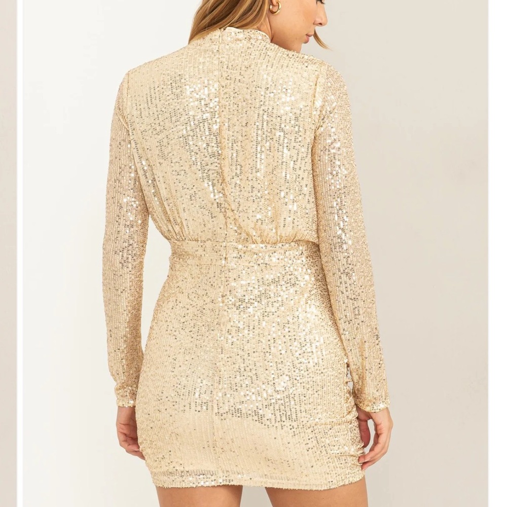 HYFVE Gold Sequin Mini Dress - Picture 3 of 10